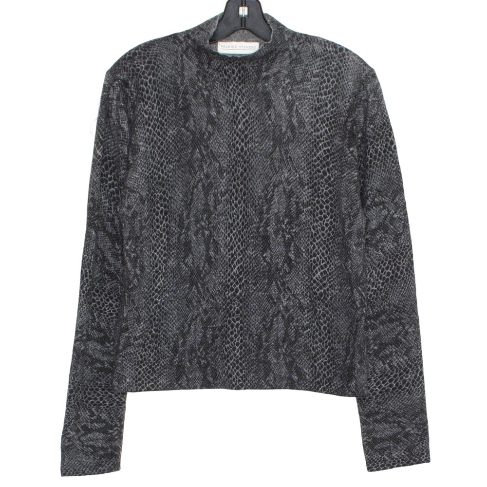 NWT Sweater Wool Angora Cashmere Old Money Quiet Luxury Snake Minimalist Large